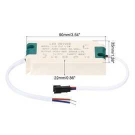 PATIKIL 18-24W 300mA LED Driver AC 85-265V Output 54-80V DC Plug DC Constant Current Rectifier Transformer External Power Supply