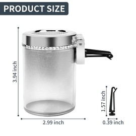 AUSZUOI Car Ashtray (2-Pack), Auto Ashtray With LED Light, Mini Car Trash Can, Portable Lid, for Car cup holder, Home , Office and Travel(Silver)