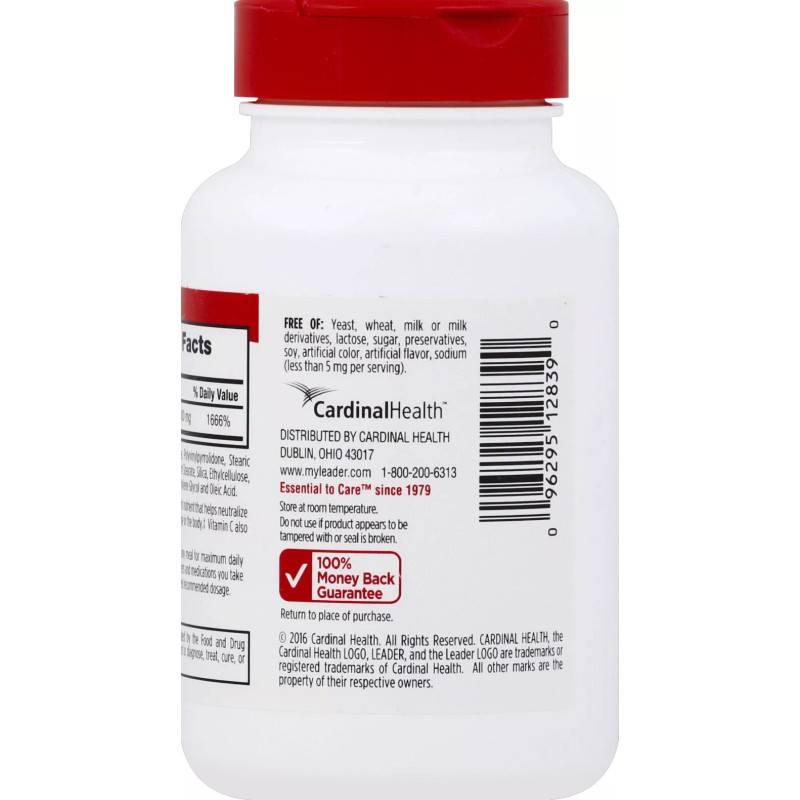 Leader Vitamin C Dietary Supplement Caplets 1000 mg Immune System