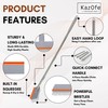 KazOfe 2-in-1 Floor Scrubbing Brush with Squeegee, Heavy Duty Stiff