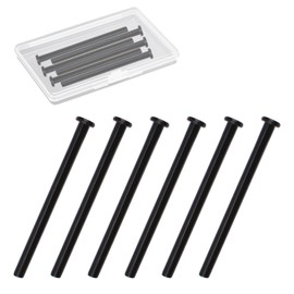 INCREWAY Door Hinge Pins, 6Pcs Residential Door Hinge Pins Durable Modern Style Hinge Pins for Interior Door Security Replacement, Black, 3.42inch/8.7cm