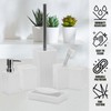 Bathroom Accessory-6Pcs White Bathroom Accessories Set Includes Soap Dispenser, Toothbrush