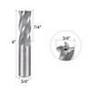 uxcell 3/4" Cutting HSSAL Spiral Drill Bit Straight End Mill