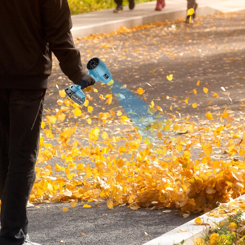 Electric-Cordless-Leaf-Blower - 20000RPM Handheld Leaf Blower - 1X 2.0Ah Batteries