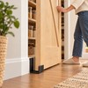Adjustable Barn Door Guide – Black Stainless Steel Floor and