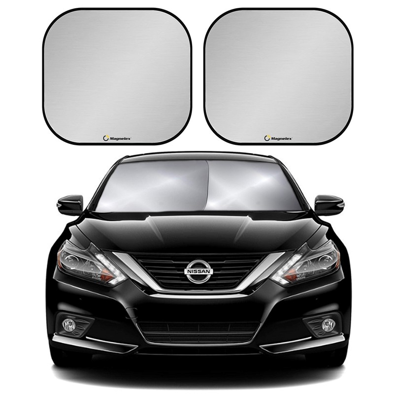 Windshield Sun Shade - Reflective Fabric Blocks Sun and Keeps
