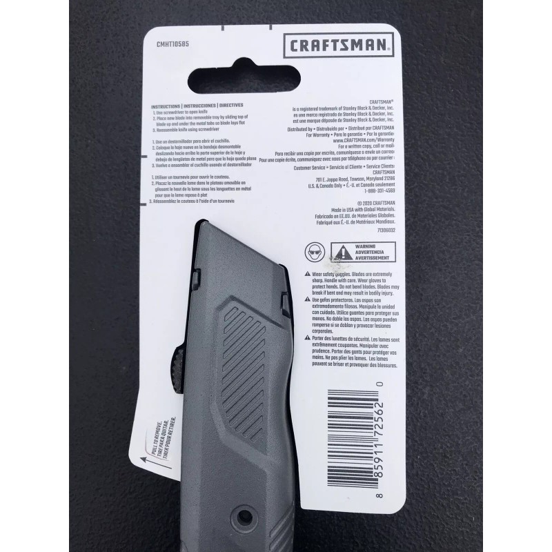 CRAFTSMAN Standard Utility Knife With 3 Blades