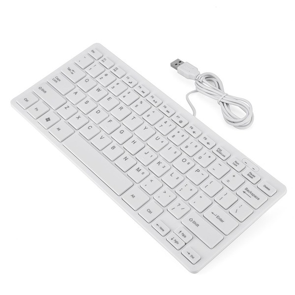 Junluck Wired Gaming Keyboard Ultra-Slim USB Wired Keyboard Mini Ergonomic