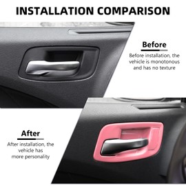 RAZPOY Inner Door Handle Bowl Trim Cover Compatible with Dodge Charger 2011-2023 & Chrysler 300 (Pink)