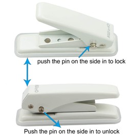 1 Hole Paper Punch with 20Pcs Binder Rings and White Desktop Tape Dispenser