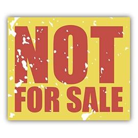 Not for Sale Vinyl Sticker Car Bumper Decal