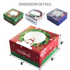 qiqee Christmas Cookie Boxes with Window 100packs 6x6x3 Inch Bakery