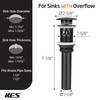 KES Bathroom Sink Drain with Overflow Vessel Sink Stopper Pop