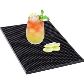 Wodoso Alfombra de Goma para Bares Alfombra de Goteo Alfombra Negra Antideslizante - 45 x 30 cm