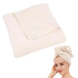 Laojbaba Microfiber Hair Towel Quick Dry Hair Towel Hair Drying Towels Suitable for All Kinds of Hair Ultra Absorbent Long and Thick Hair 20X40inch White (1pcs)