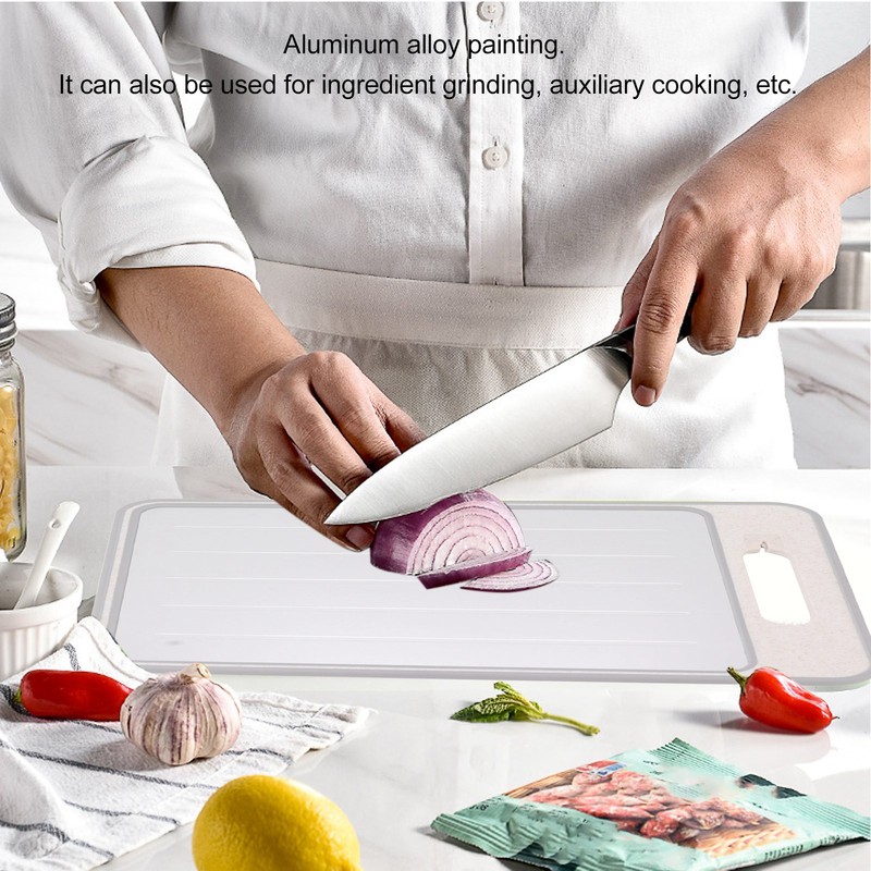 Defrosting Cutting Board Double Sided Chopping Board with Knife Sharpener