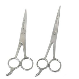 PC 2 PIECES OF 5.5" 7.5" HAIR CUTTING SCISSORS/BARBER SHEARS - ICE TEMPERED - STAINLESS STEEL