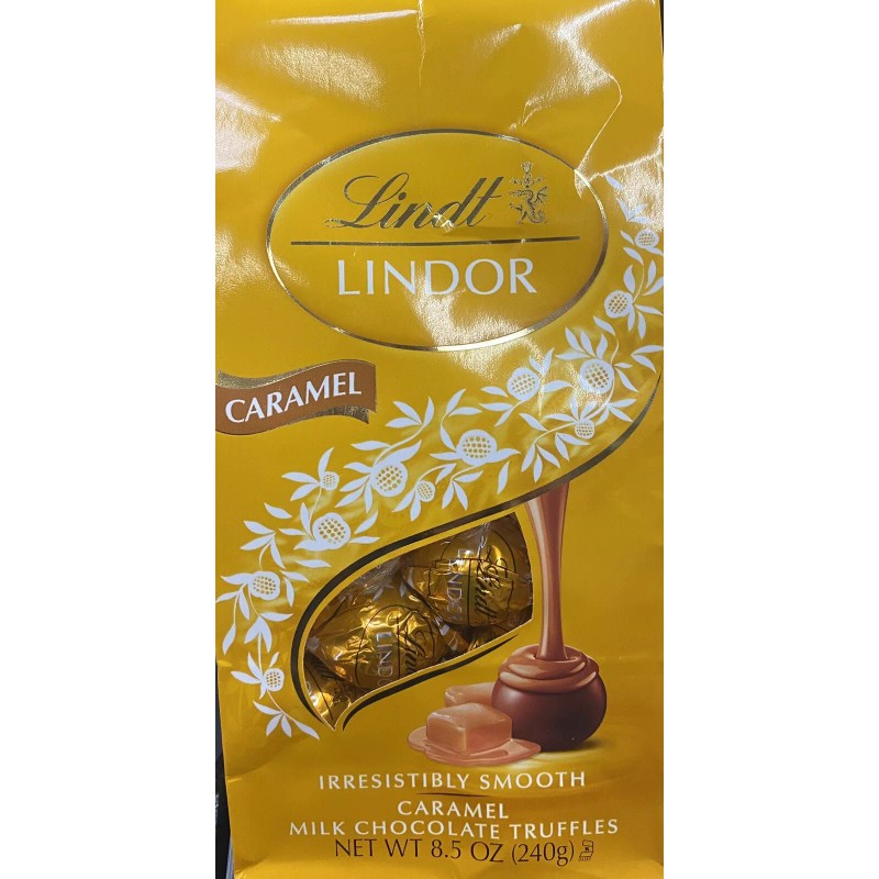 Lindt NEW Lindt LINDOR CARAMEL Milk Chocolate Truffles 8.5 oz