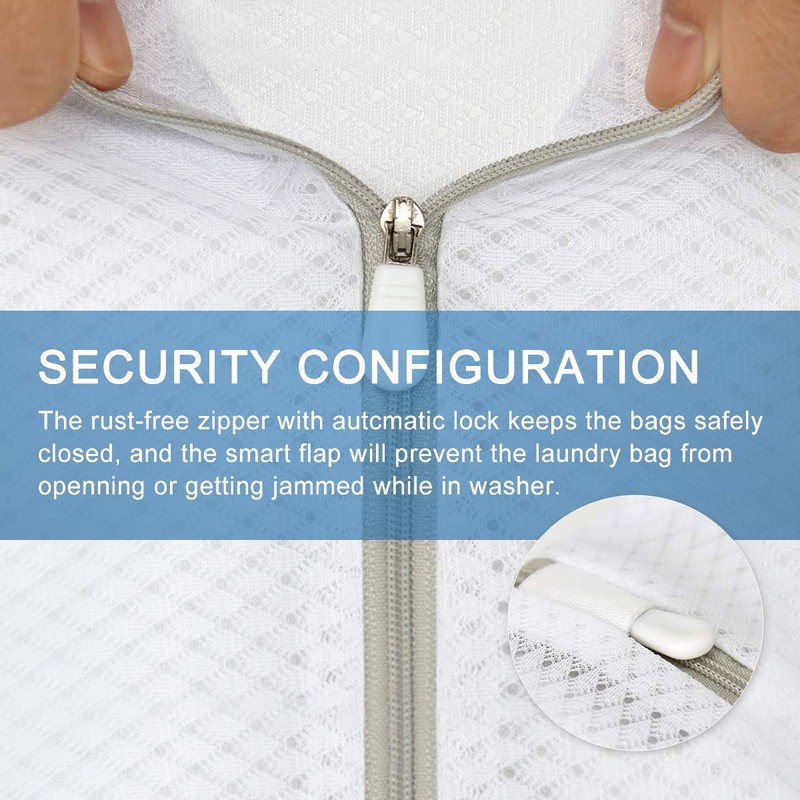 3Pcs Durable Diamond Mesh Laundry Bags for Delicates 12 x