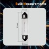 Lanuovx 10 Pack 6411 Festoon Bulb 12V 10W Xenon Bulb