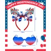 Dolkoic 4th of July Headband for Women Girls Red White