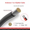 Anderson Splitter Cable,12AWG 1 to 4 Solar Charging Splitter Cable
