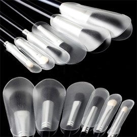 12 Pcs Make Up Brushes Covers Plastic Cosmetic Brushes Guards Protectors Dustproof Makeup Brush Protective Cover