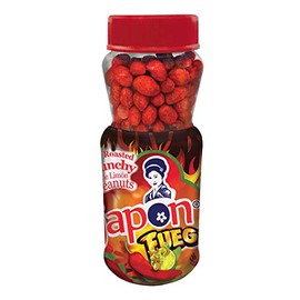 JAPON FUEGO CRUNCHY PEANUTS JAR, 14.11 oz each (400g), Coated by a delicious mixture of chili - lemon powder