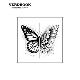 VERDBOOK Waterproof Temporary Tattoos: 2-Sheet Tattoo Kit with Realistic Body Stickers, Semi-Permanent Tattoos for Adults Lasting 7-15 Days – Safe for Men & Women, Chimeric Flight