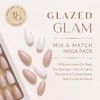 Pearlessence 48pc Glazed Glam Med Oval Press On Nails Mega