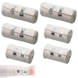 Elastic Bandage, Compression Bandage, Compression Bandages, Permanent Elastic Bandages, Gauze Bandages, Elastic Bandage with Metal Clips (Size: 5 cm x 4.5 m/7.5 cm x 4.5 m)