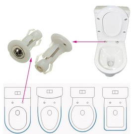 Ungfu Mall Toilet Lid Screws Seat Toilet Seat Attachment Toilet Lid Attachment Nylon Nuts Attachment Pack of 2
