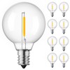 Brightown G40 Replacement LED Light Bulbs, 10 Pack Clear Globe