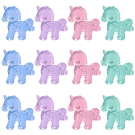 ArtCreativity Decoraciones de unicornio acrílico para tartas y cupcakes, juego de 12, mini figuras de unicornio de 1,75 pulgadas, decoraciones para fiestas de unicornio y baby shower, regalos divertidos de fiesta de cumpleaños, rellenos de bolsas de rega