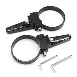 CADUFUELLY 2Pcs 2.5 Inch Motorcycle Bullbar Mounting Bracket Clamps, Universal Light Bar Bull Tube Mounting Brackets Holder, Adjustable Light Clamp Bracket for Most Cars Trucks SUV ATV RV Quads