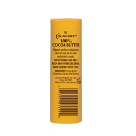 Cococare 100% Cocoa Butter Stick - All-Natural Cocoa Butter Emollient for Ultimate Skin Hydration & Protection - The Yellow Stick - (6 Pack)