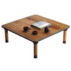 WIKLMOTH Japanese Wooden Folding Tea Coffee Tables, Square Floor Adjustable