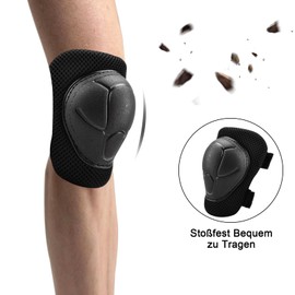 SupRovare Children's Knee Pads Inline Skates Set of 6 Knee and Elbow Pads Children for Skating Cycling Bicycle (Black)