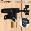 BOODVON Slide Bolt Gate Latch for Wooden Fence, Sliding Bolt