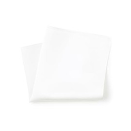 THE SAVILE ROW COMPANY LONDON Men's Silk Pocket Square Handkerchief - White Satin