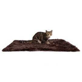 Best Friends by Sheri Calming Shag Fur Pet Throw Blanket, Darck Chocolate, 30"x40"