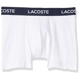 Lacoste Men’s Cotton Stretch Essentials Boxer Briefs, 5-pack White