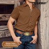 LEACOOLKEY Western Leather Belt Strap for Men Women Cowboy Western