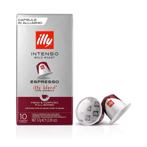 Café Illy Torréfié INTENSO en capsules compatibles* - 10 étuis de 10 capsules