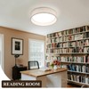 Aufrichting LED Fabric Ceiling Light,13" Low Profile Flush Mount Light,24W