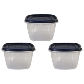 Utensilux Bundle Food Storage Containers 7 Cup Food Storage Containers 7 Peice Set, Teal Easy Find Lids, 3 Containers, 3 Lids Chalk Pen And Chalk Labels