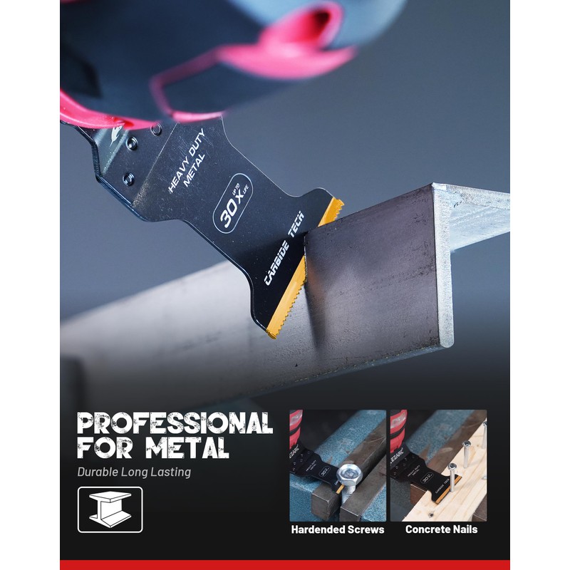 EZARC Carbide Oscillating Saw Blades, Multitool Blades Quick Release for