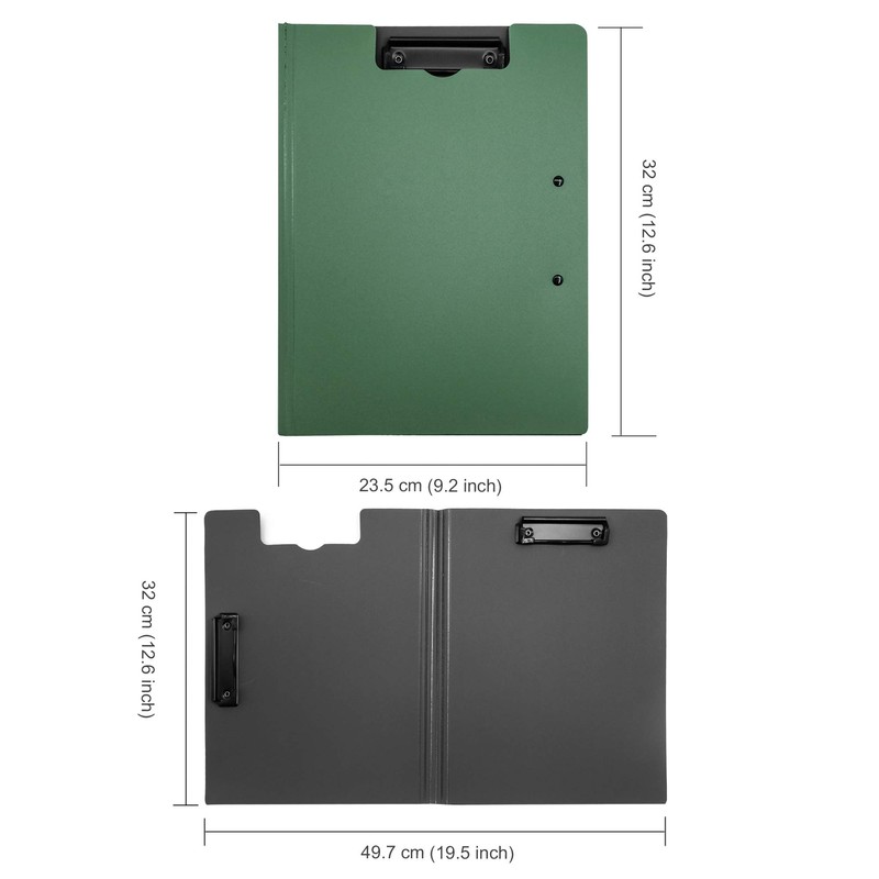 souG 4 Pcs Foldable Clipboard, 360 Degree Cover Clipboard File