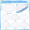 FOBSME 60 Pcs Large Clouds Cutouts 7.48x5.12 Inch Paper Cloud