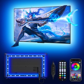 Daymeet LED Lights for TV 40-65 inch TV Behind Lighting, 13.1ft TV Led Backlight TV Led Light Strip, USB Powered RGB Led TV Lights Behind with Remote, Music Sync Bluetooth APP Control for Bedroom